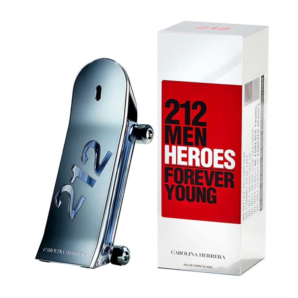 EDT 90 ML CABALLERO CAROLINA HERRERA 21232 212 HEROES FOREVER YOUNG Pit Original Bands